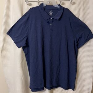 NWT Navy Blue 2 Button Stretch Pique Polo Shirt.